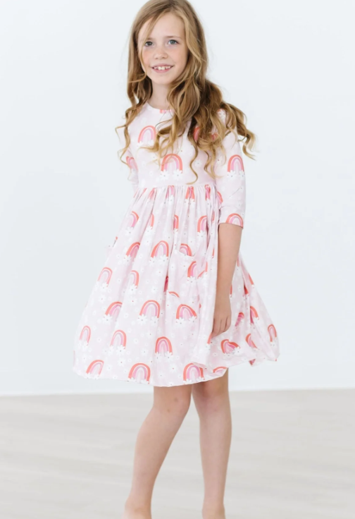 Fun & Flowers 3/4 Sleeve Pocket Twirl Dress