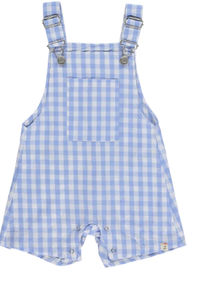 Galleon Woven Overalls | Blue Plaid