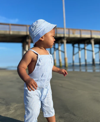 Fisherman Woven Hat | Blue Stripe