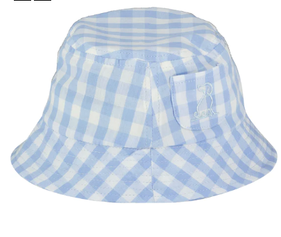 Fisherman Woven Hat | Blue Plaid