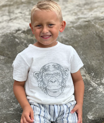 Falmouth Chimpanzee Tee | White