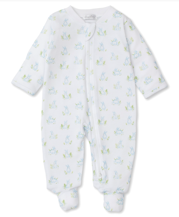 Blue Cottontail Hollows Footie w/Zipper