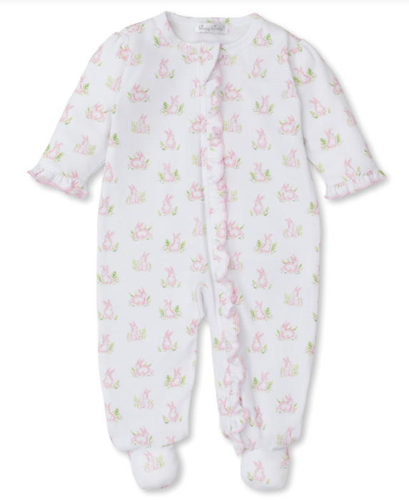 Pink Cottontail Hollows Footie w/Zipper