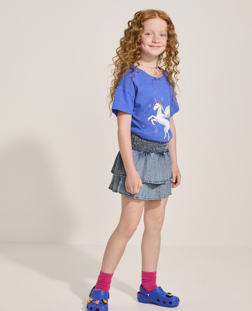 Tencel Smocked Skirt