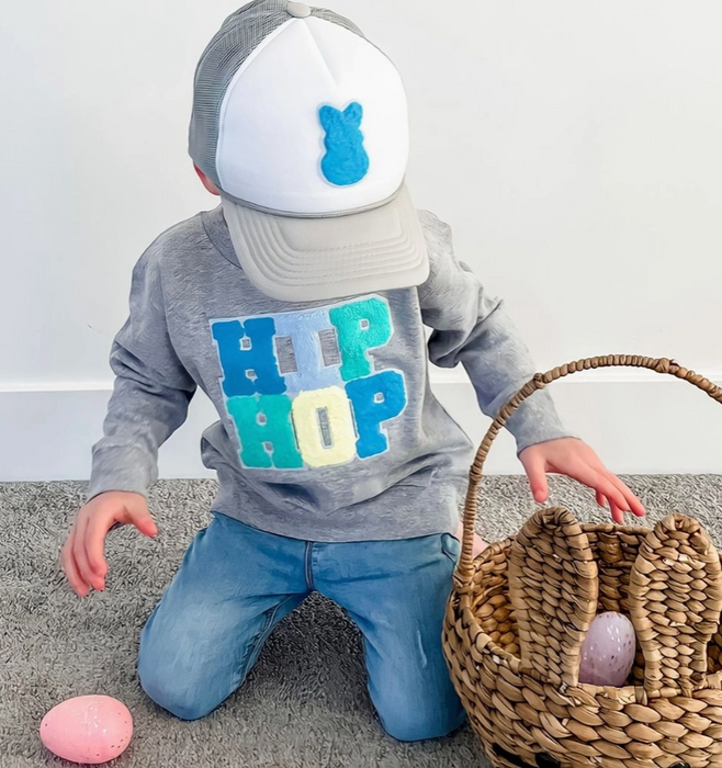 Hip Hop Patch Sweatshirt | Gray