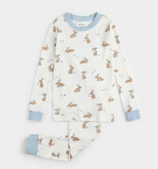 Chocolate Bunnies PJ Set | Off White