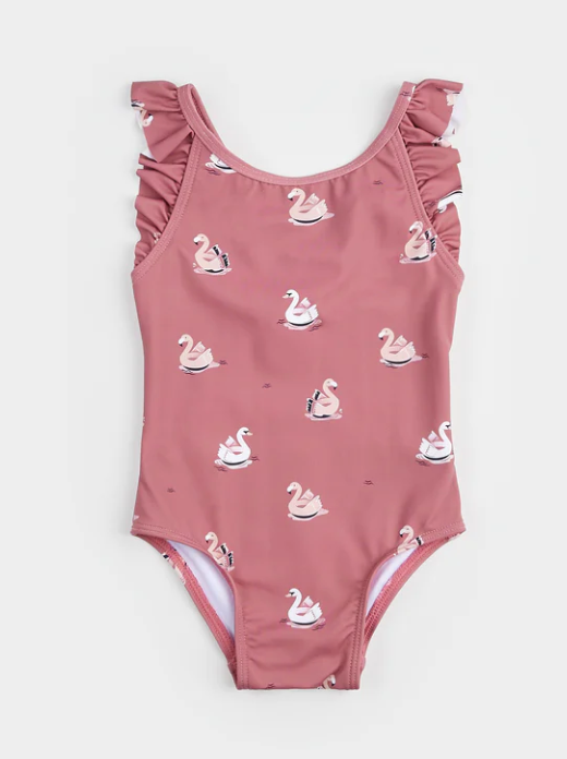 Swan Balloon One-Piece Swimsuit