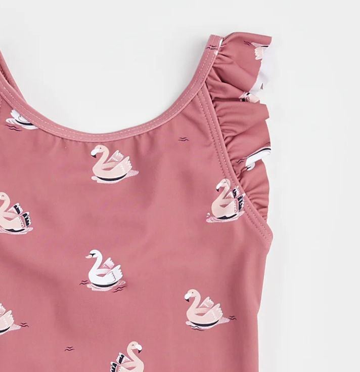Swan Balloon One-Piece Swimsuit
