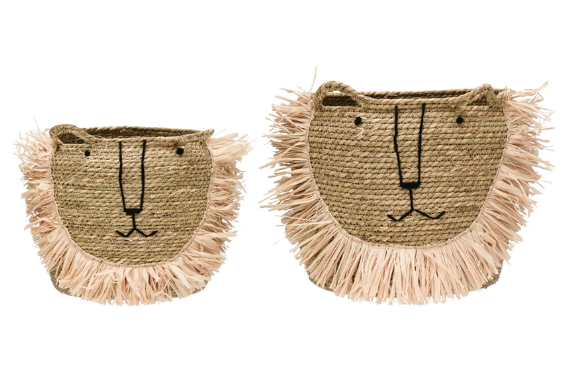 Handwoven Lion Basket | Medium