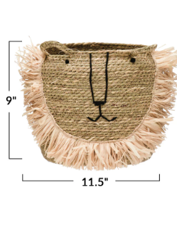 Handwoven Lion Basket | Medium