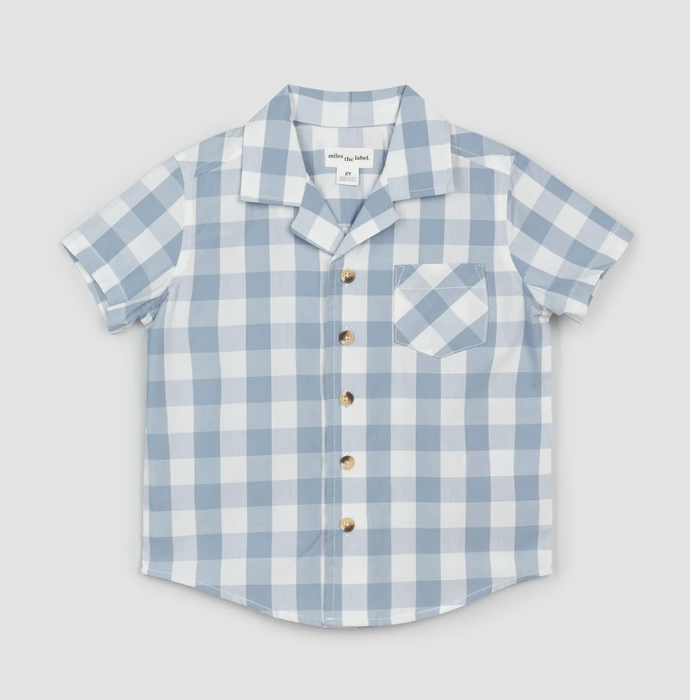 Poplin Plaid Short Sleeve Shirt