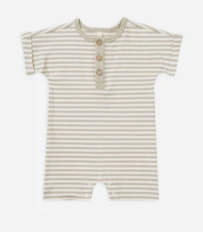 Short Sleeve One Piece | Ash Stripe