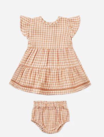 Lily Dress | Melon Gingham