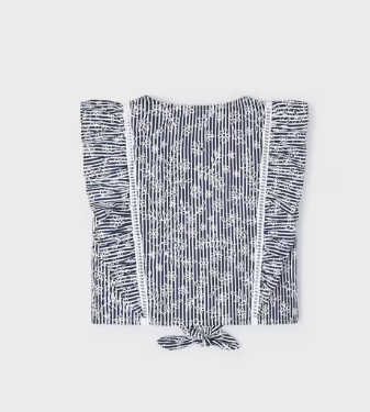 Striped Poplin Top | 3179