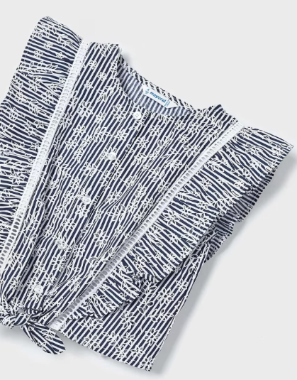 Striped Poplin Top | 3179