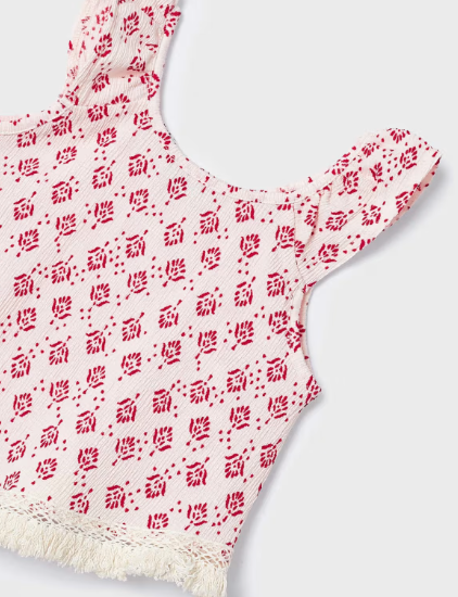 Printed Jacquard Tank Top | 3095