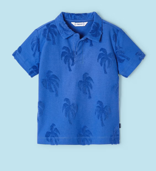 Blue Palm Tree Polo | 3105