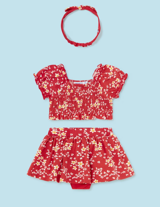 Red Floral Baby Outfit | 1934