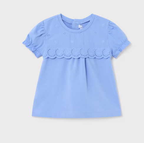 Lt Blue Eyelet TShirt | 1006