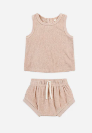 Terry Tank & Short Set | Blush