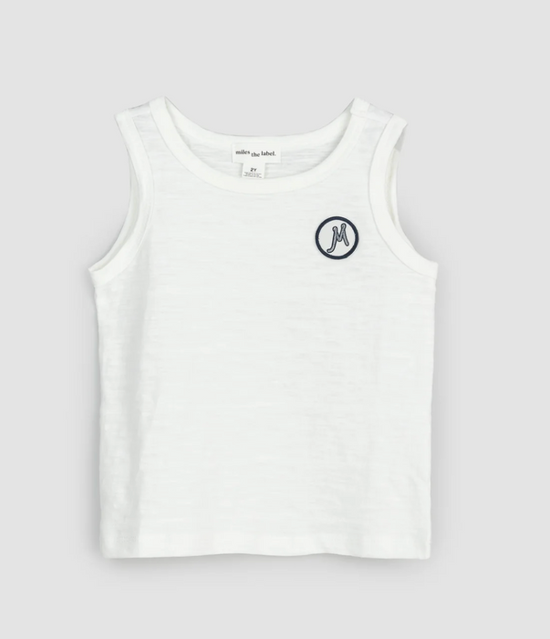 Sleeveless Slub Tank Top | Off White