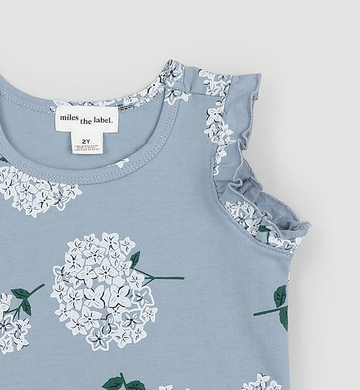 Sleeveless Empire Top | Ashley Blue Hydrangea