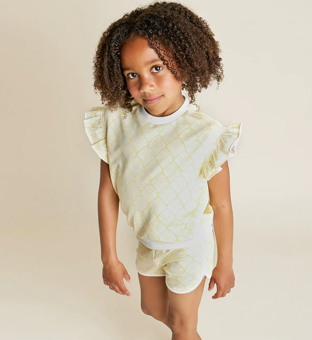 Sleeveless Ruffle Sweatshirt | Beachcomber Canary