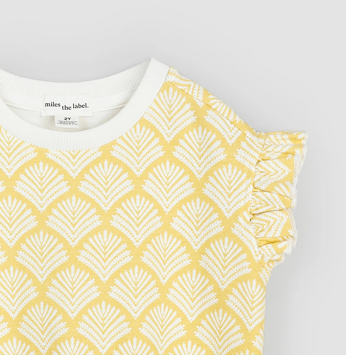 Sleeveless Ruffle Sweatshirt | Beachcomber Canary