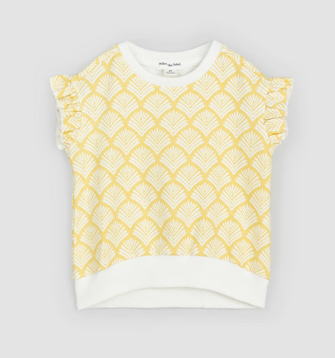 Sleeveless Ruffle Sweatshirt | Beachcomber Canary