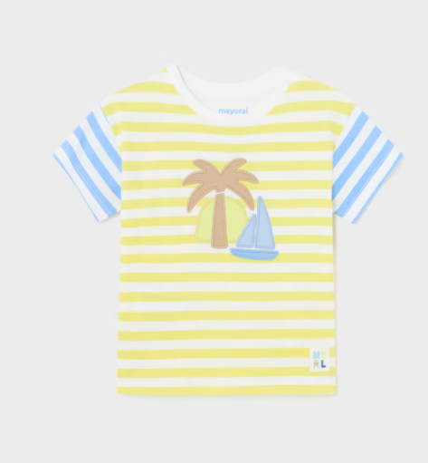 Yellow Striped Island TShirt | 1027