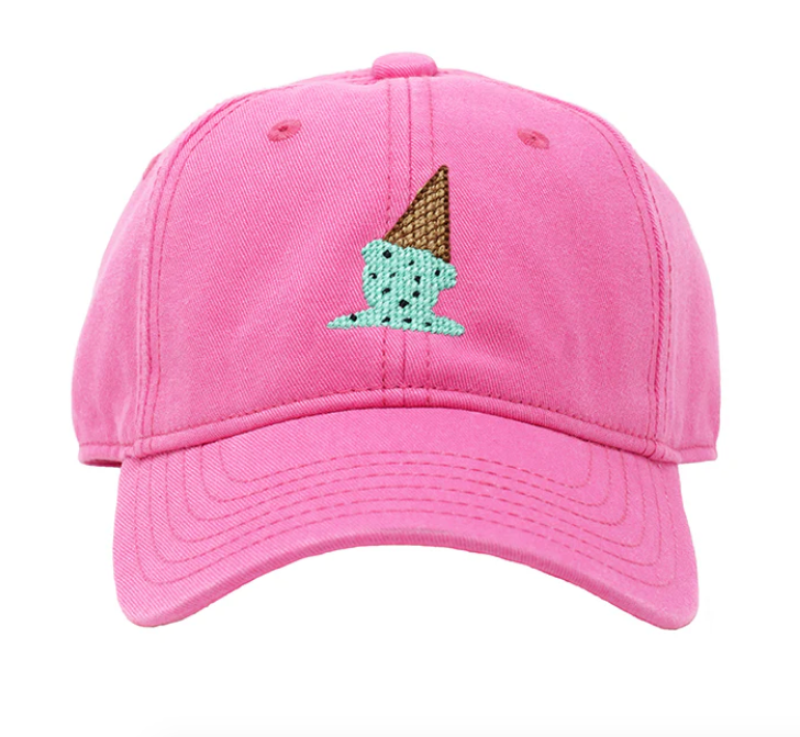 Bright Pink Embroidered Baseball Hat | Ice Cream 2