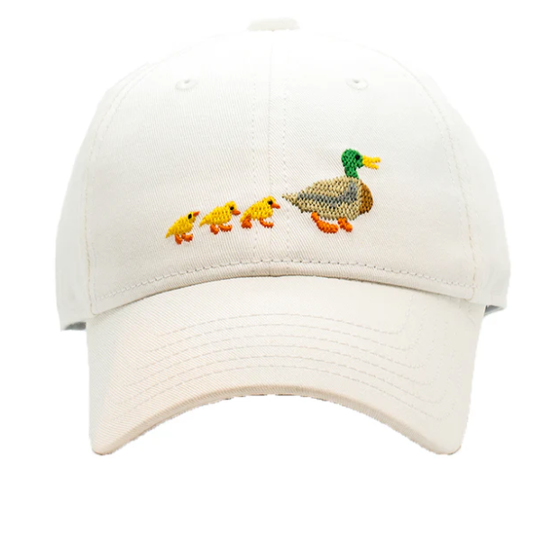 White Embroidered Baseball Hat | Ducklings