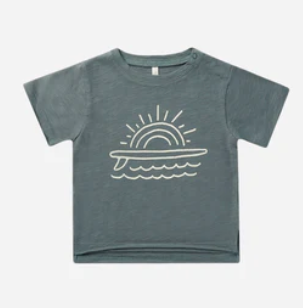 Indigo Raw Edge T-Shirt