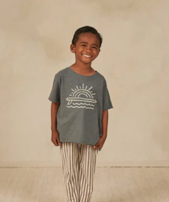 Indigo Raw Edge T-Shirt