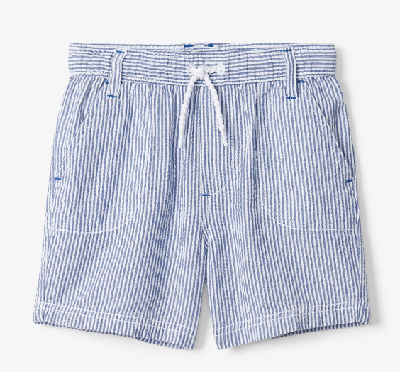 Blue Stripe Woven Shorts