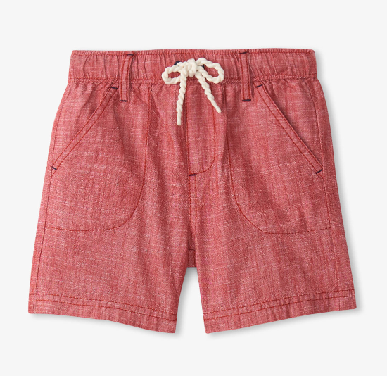 Chrysanthemum Chambray Woven Shorts