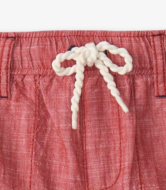 Chrysanthemum Chambray Woven Shorts