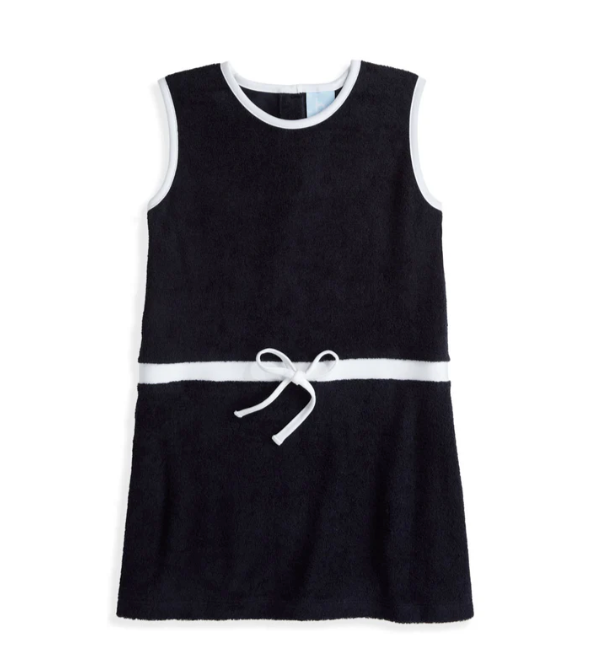 Terry Strafford Dress | Navy w/White