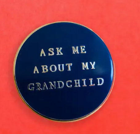 Ask Me About Grandchild Pin