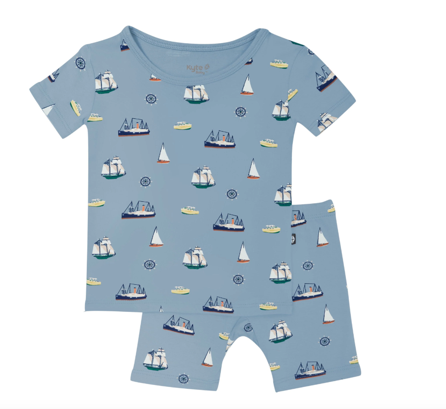 Short Sleeve Toddler Pajamas | Vintage Boats