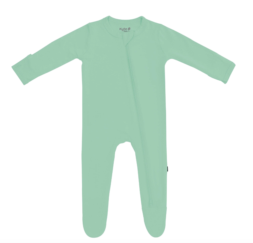 Kyte Zippered Footie | Wasabi