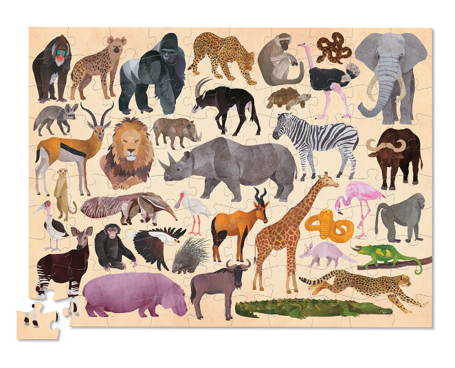 100 Piece Puzzle | Wild Animals