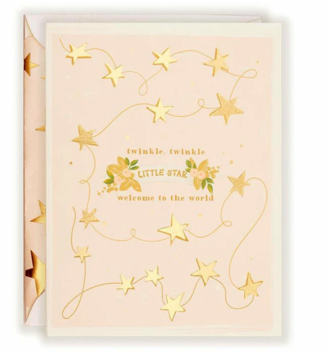 Pink Twinkle Twinkle Baby Card