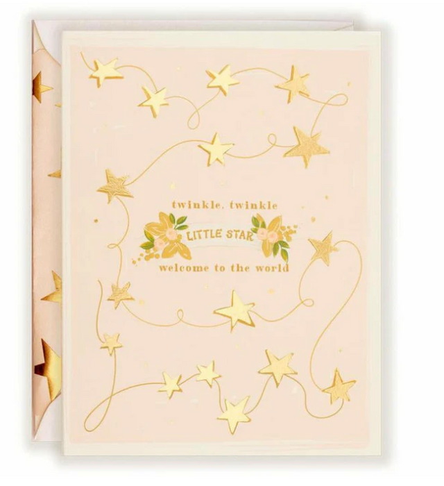 Pink Twinkle Twinkle Baby Card