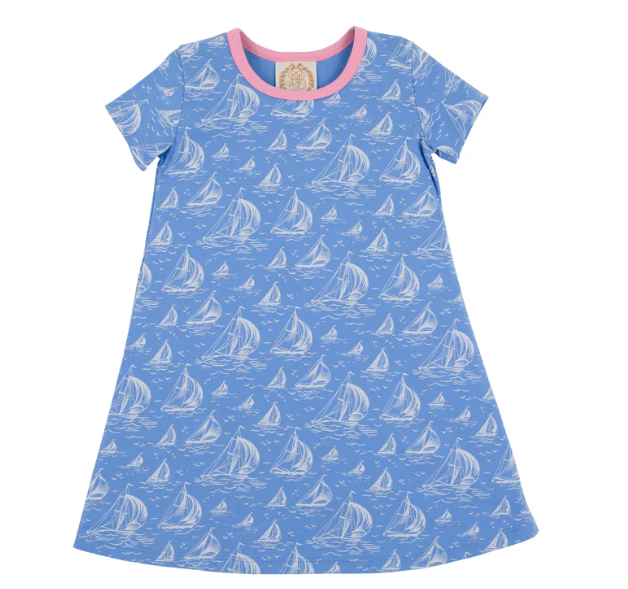 Polly Play Dress | St Simon Sailboat Hot Hamptons Pink