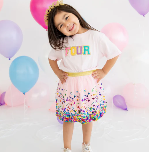 Fourth Birthday Patch T Shirt | Ballet 4T
