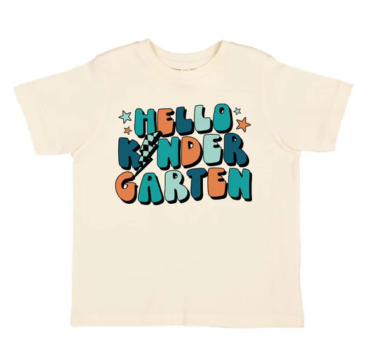Hello Kindergarten T Shirt | Natural