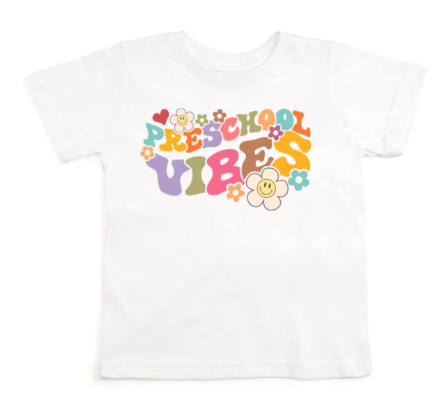 Retro Preschool T Shirt | White