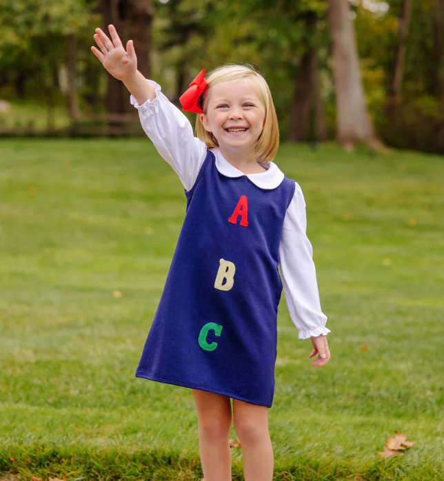 Annie Apron Dress | Nantucket Navy ABC