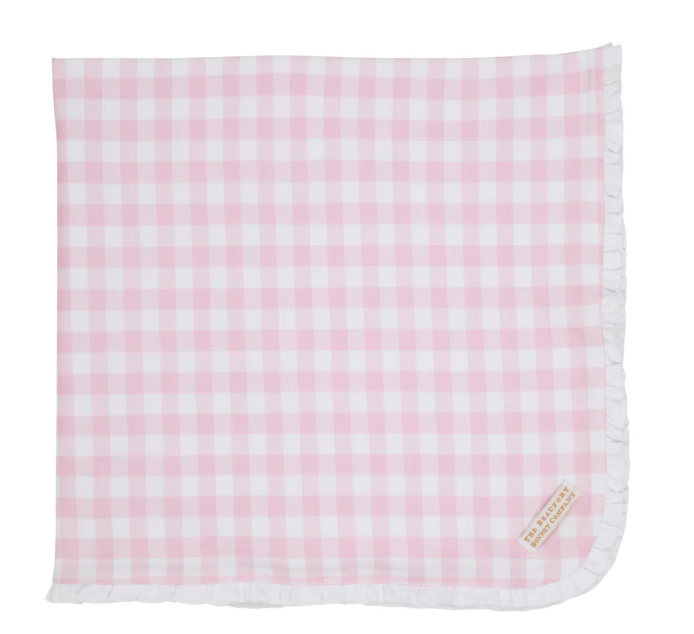 Baby Buggy Blanket | Palm Beach Pink Gingham